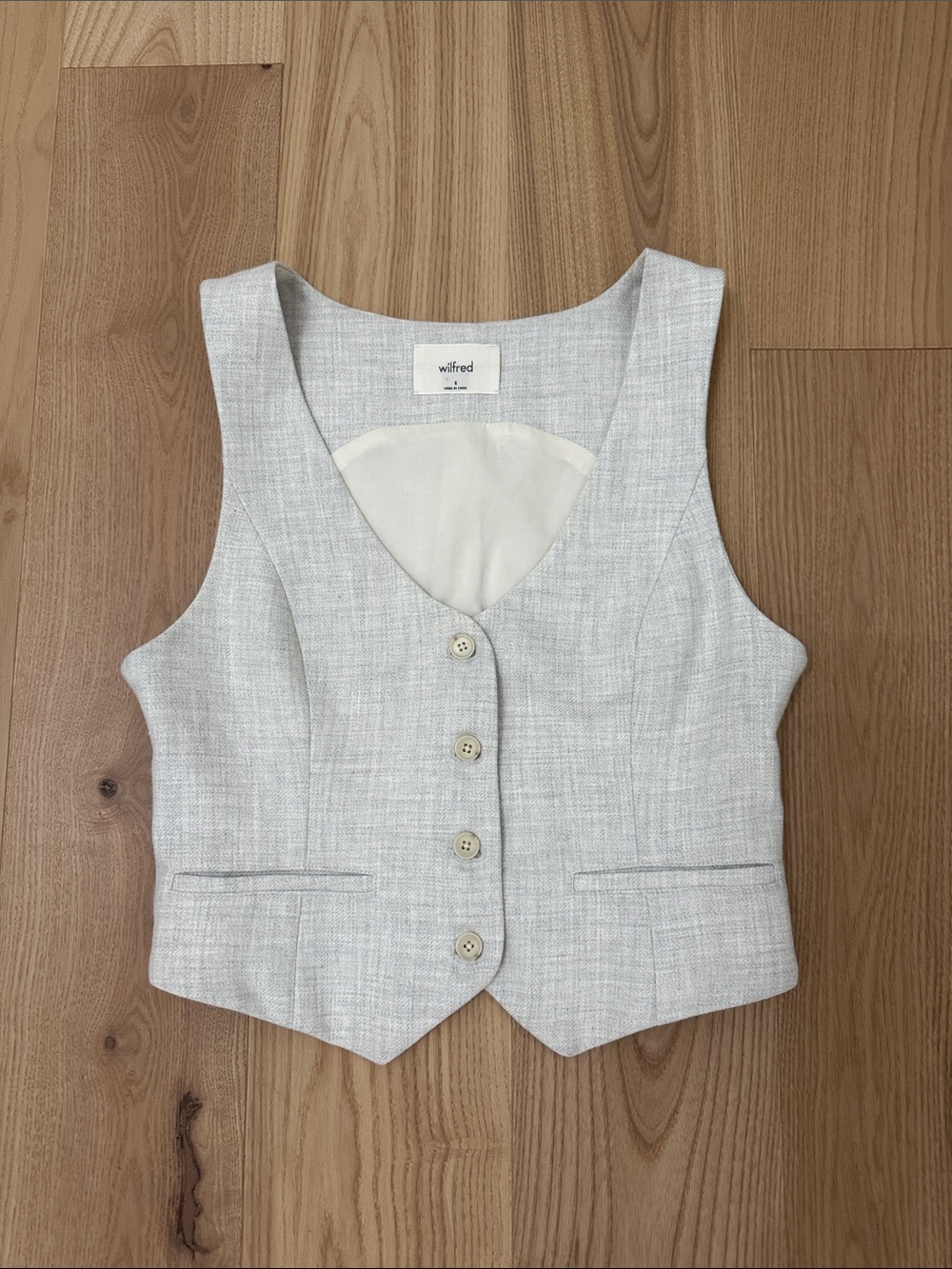 Wilfred Light Gray Structured Women's Vest